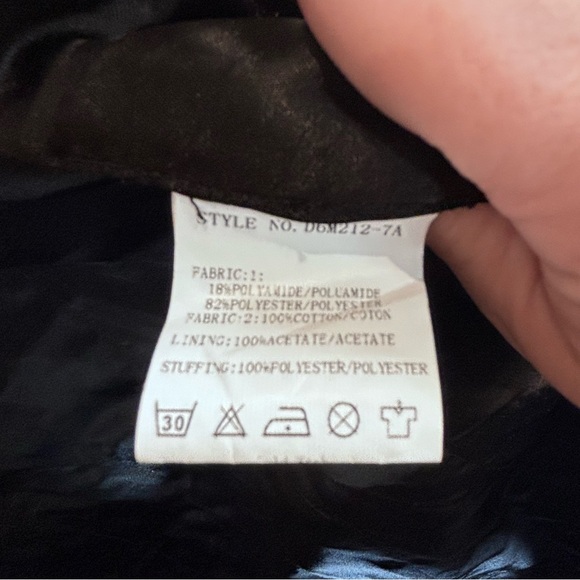 SISSY ME VELVET COAT Sz L Floral Embroidery Funnel Collar Puffer Style NEW - Picture 11 of 12